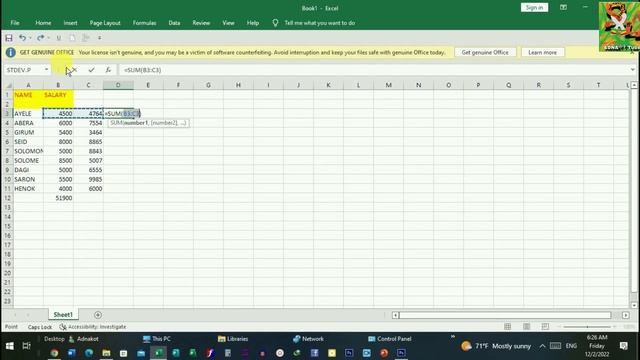 How to Sum a Column or Row of Excel Cells|How to Sum a Column or Row of Excel Cells|Excel in Amhari смотреть онлайн