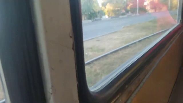 Трамвай 71-608к 2283 по маршруту 10 мирный переулок-поселок Октябрьский