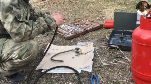 Газовая переносная плита времен СССР.
