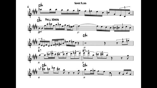 SEÑOR BLUES - David Sanborn & Phil Woods - Sax Solo Transcription смотреть онлайн