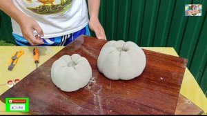 DIY Тыква из цемента своими руками Поделки из цемента Идеи из цемента Фигурки из цемента для дачи