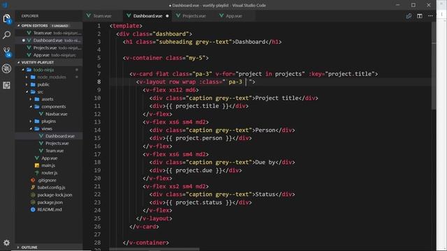 Vuetify Tutorial #15 - Dummy Project Data смотреть онлайн