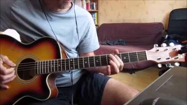Riff Raff (AC/DC) cover acoustic guitar + tutorial riff