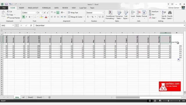 Hiding and Grouping Cells (Ms Excel - Urdu/hindi) Parhloo.com 2016 смотреть онлайн