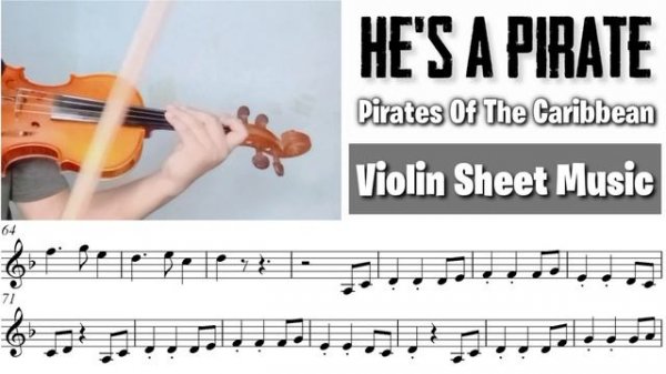 Free Sheet || He's A Pirate - Pirates Of The Caribbean || Violin Sheet Music