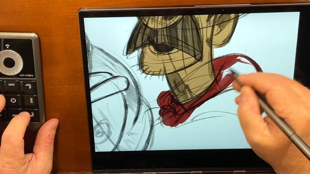 Drawing characters on the Lenovo yoga 920 using Photoshop смотреть онлайн