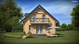 Красивый одноэтажный дом с мансардой