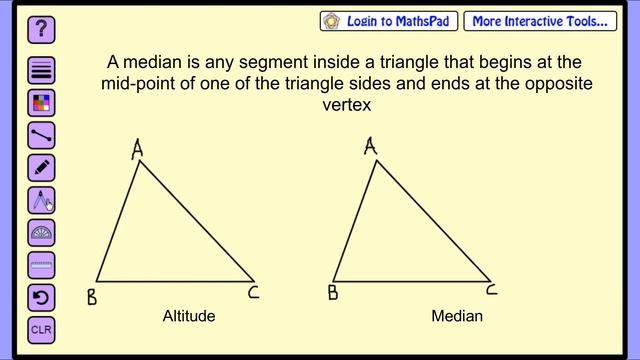 How To Construct Altitude And Median Of A Triangle | Difference Between An Altitude And Median смотреть онлайн