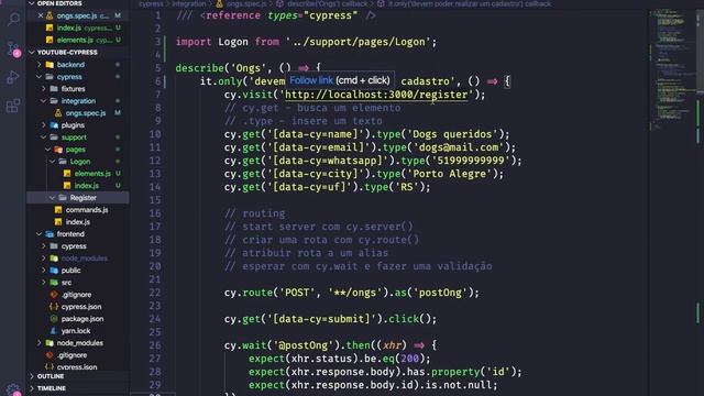 Cypress - utilizando o Page Objects смотреть онлайн