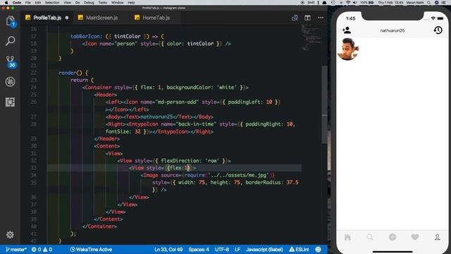 #4 Instagram UI Profile Tab Tutorial Part 1 | React Native(UI) Layout Series смотреть онлайн