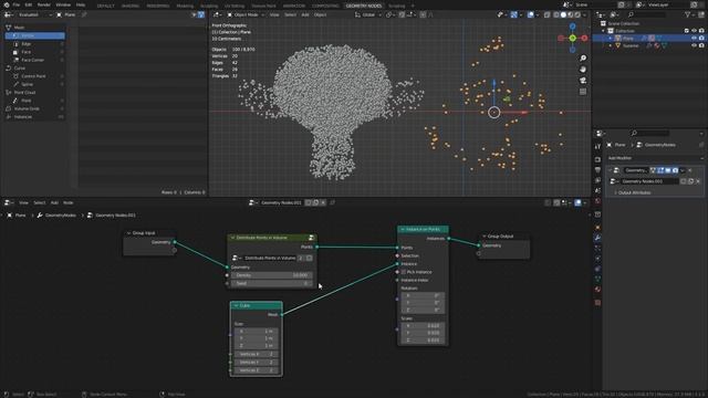 Blender 3.1/3.0 Geometry Nodes Distribute Points inside Volume смотреть онлайн