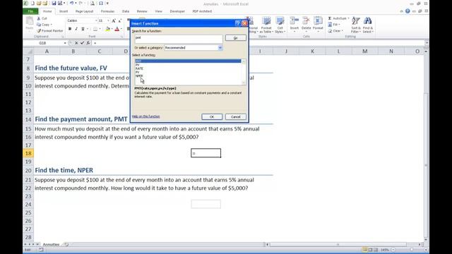 Excel Formulas for Annuities смотреть онлайн