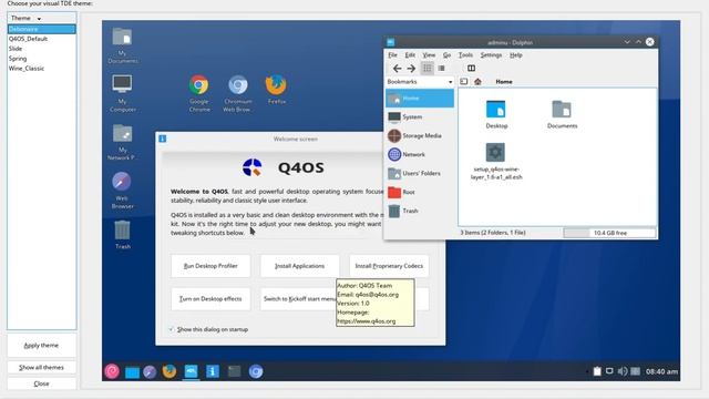 Q4OS 3.14 Centaurus (GNU/Linux) - visão geral do sistema смотреть онлайн