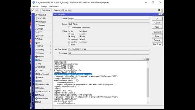 Mikrotik script to check host availability and send email in host offline смотреть онлайн