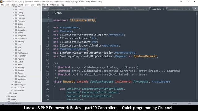 #09 Laravel 8 PHP Framework Basics | Controllers | Quick programming tutorial смотреть онлайн
