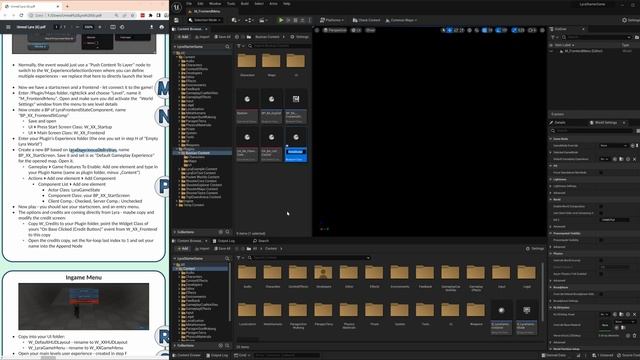 Use Lyra startup and in-game menus in your game - BP only, no C++ смотреть онлайн