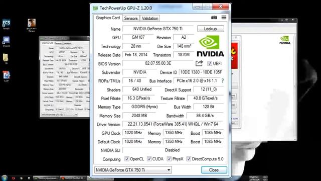 Видеокарта GeForce GTX 750 Ti