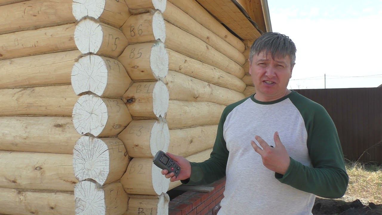 Когда можно доделывать баню из сруба под ключ? Меряем влажность сруба смотреть онлайн