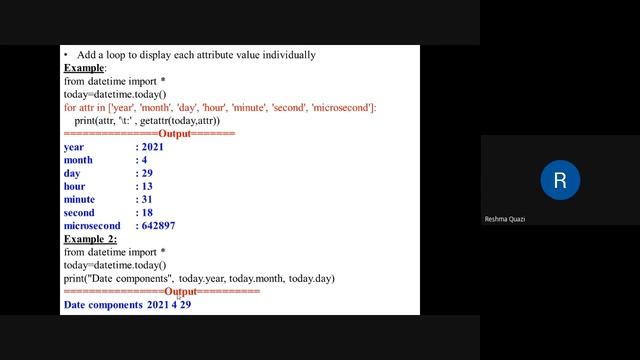 Unit II (datetime module in python) смотреть онлайн