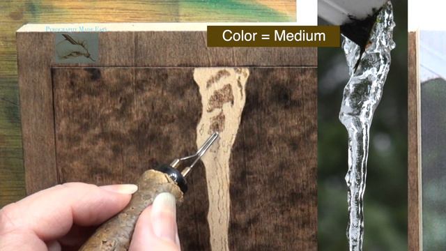 Wood Burning for beginners - ICICLE pyrography tutorial смотреть онлайн