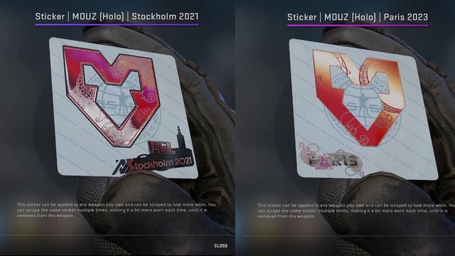 CSGO - Mouz Sticker Comparison | Stockholm vs Paris Major смотреть онлайн