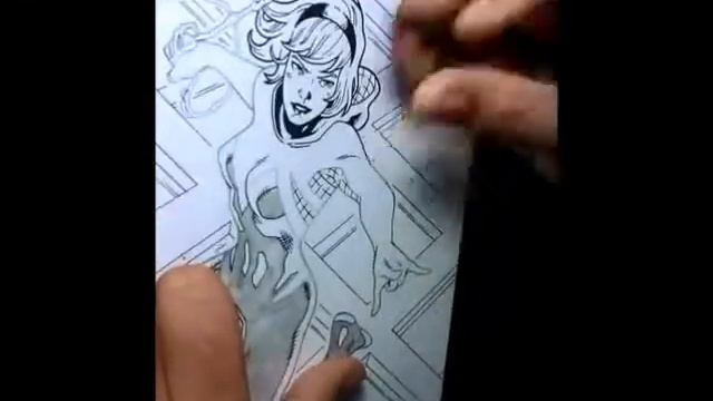 Spider-Gwen Blank Cover Sketch (Time-Lapse) смотреть онлайн