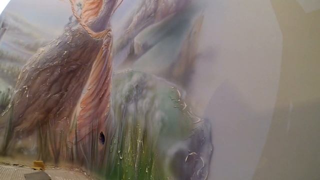 Барельеф и аэрография в интерьере Обнимающиеся деревья смотреть онлайн