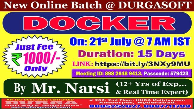 DOCKER Online Training @ DURGASOFT смотреть онлайн