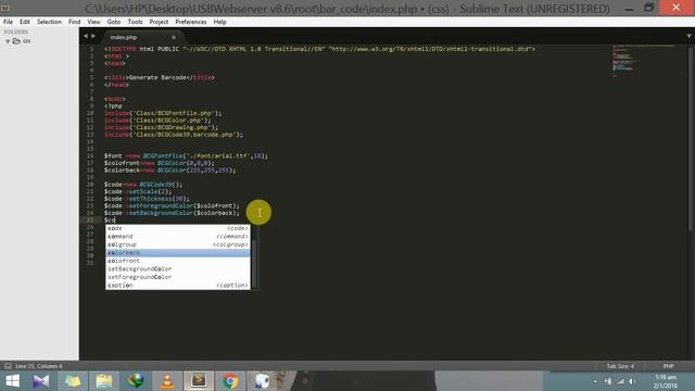 Generate Barcode In Php in Hindi/Urdu смотреть онлайн