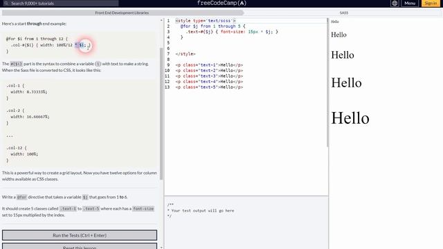 Free Code Camp Walkthrough 37 | Front End Development Libraries - SASS смотреть онлайн