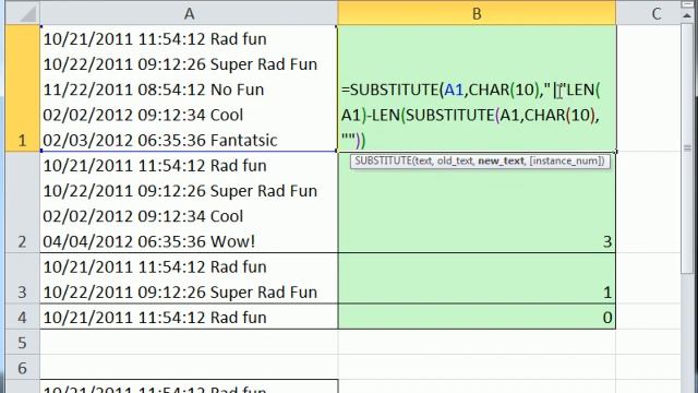 Excel Magic Trick 871: Lookup Last Line In A Cell: Formula w LEN, SUBSTITUTE, SEARCH, CHAR, MID смотреть онлайн