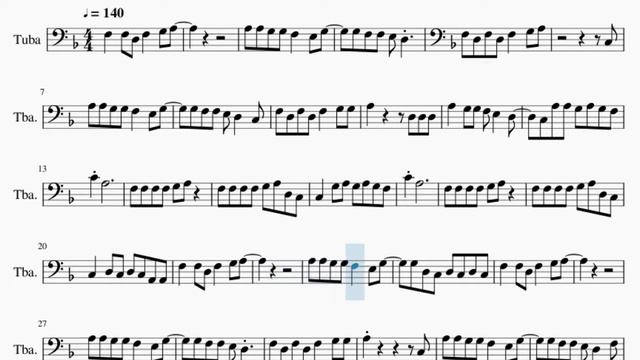Tuba Sheet Music: How to play I Ain’t Worried by OneRepublic смотреть онлайн