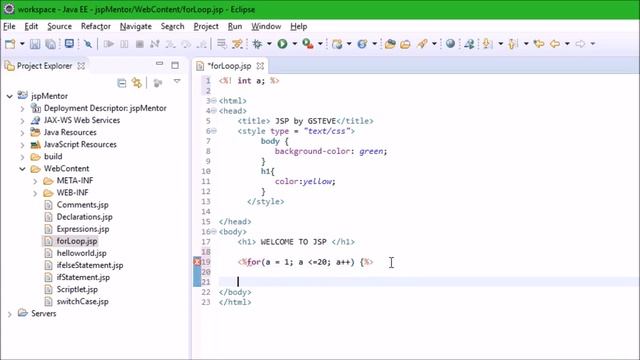 032 For Loop | JSP and Servlet смотреть онлайн