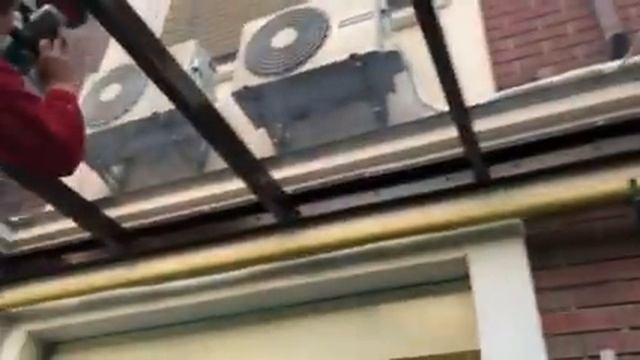 Навес над террасой с покрытием монолитным поликарбонатом 6мм в с. Козын смотреть онлайн
