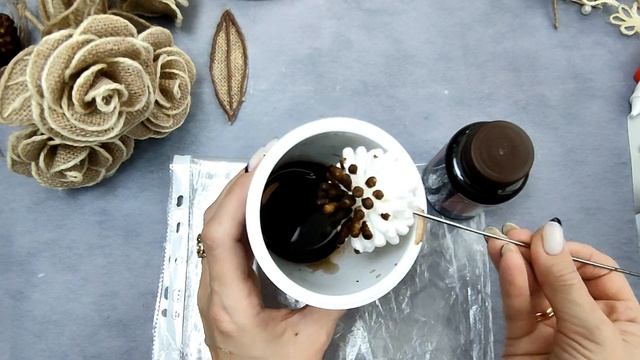 Красота из джута Цветы из джута и мешковины Розы из мешковины Подарок своими руками \Master diy смотреть онлайн