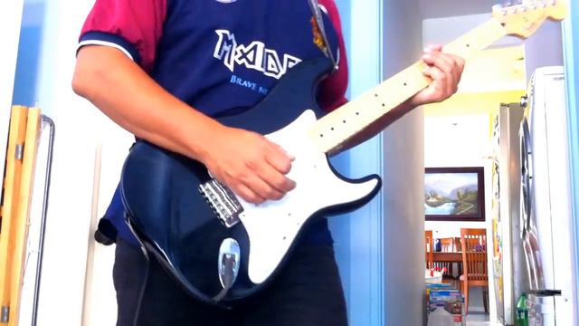 Iron Maiden - Powerslave Live Cover Dave Murray Solos With Guitar Backing Track смотреть онлайн