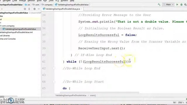 Validating User Input for Double Value || Java programming || Input Validation || DoWhile & IfElse смотреть онлайн