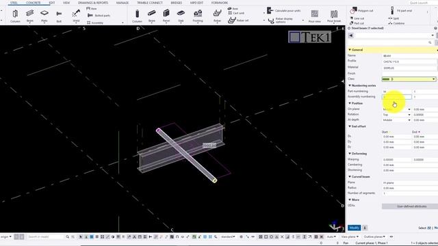 Tekla Basic - Learning Cut/Fit/Split/Combine tool in Tekla смотреть онлайн