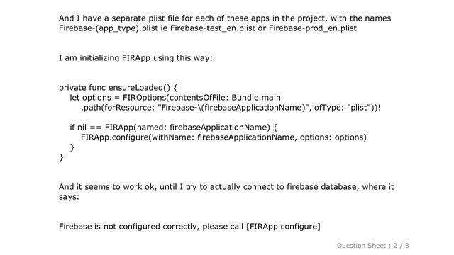 iOS : Changing Firebase configuration at runtime on iOS смотреть онлайн