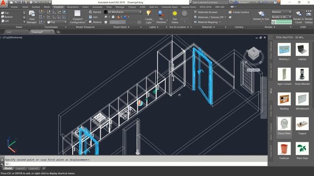 3 4X6 3M Aparment Floor Plan Layout AutoCAD Modeling смотреть онлайн