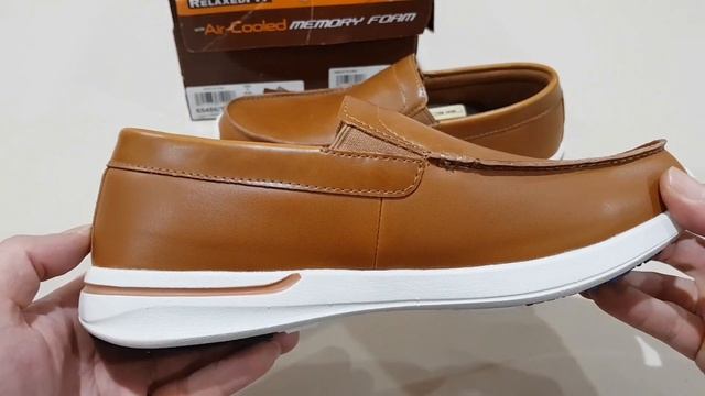 Unboxing SKECHERS RELAXED FIT MEMORYFOAM ELENT VENSEN LEATHER SLIP ON LOAFER SHOES (100% ORIGINAL) смотреть онлайн