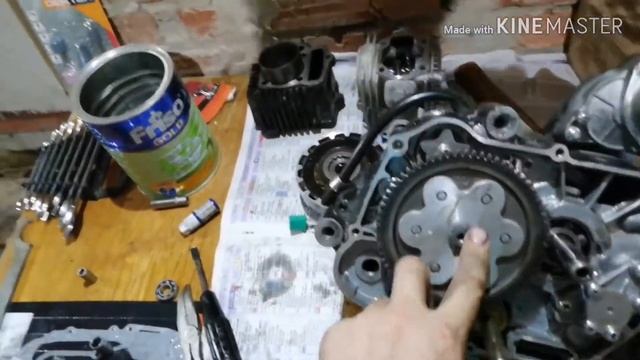 Ремонт двигателя 154fmi 125CC. Ремонт задней передачи. Сборка двигателя. Ремонт квадрацикла Часть 2 смотреть онлайн