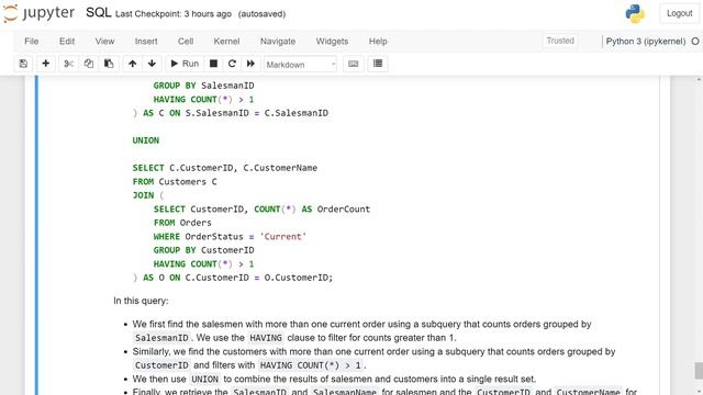 SQL Interview Question and Answers | salesman and customer with more than one current order смотреть онлайн
