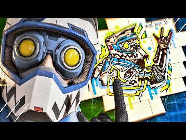 рисую Октейна из Apex Legends в виде граффити смотреть онлайн