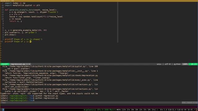 Linear and polynomial regression смотреть онлайн