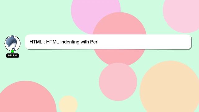 HTML : HTML indenting with Perl смотреть онлайн