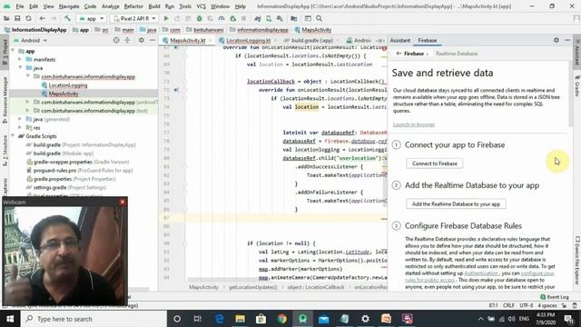 Firebase GPS Tracking Android | Write Current Location To Firebase Database Android Kotlin #19 смотреть онлайн