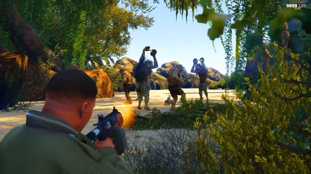 СУ МОНСТРЫ ҚАЛАҒА ШАБЫУЛ ЖАСАДЫ (GTA V) смотреть онлайн