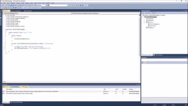 Open File Dialog in C#