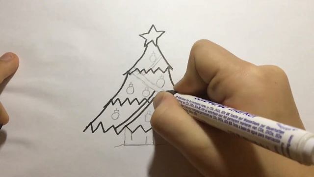 Как нарисовать новогоднюю ёлку (туториал) смотреть онлайн